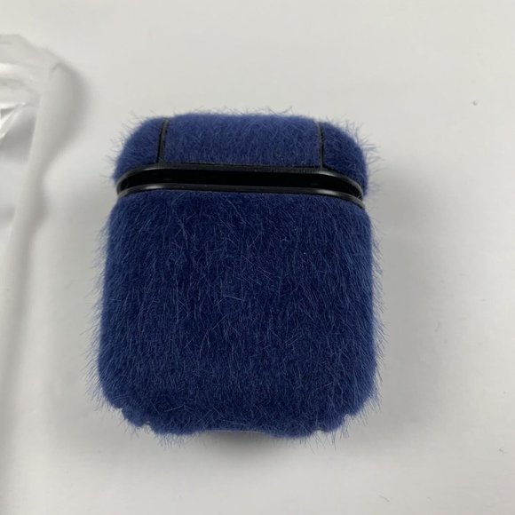 Posh Tech Wool Case Cover only for Apple‎ AirPods Headphone Navy Blue/Black 6190 - Picture 2 of 5